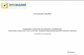 Календарно тематическое планирование ФОП ДО дошкол