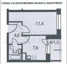 Продается однокомнатная квартира в ЖК 